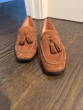 Brown Suede Tassel Loafers Jcrew
